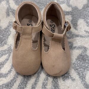 Special Size 9 Hardsole Toddler Mary Janes Peach beige Toddler Shoes Dress Shoes